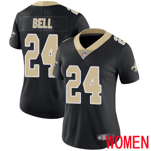 New Orleans Saints Limited Black Women Vonn Bell Home Jersey NFL Football #24 Vapor Untouchable Jersey->nfl t-shirts->Sports Accessory